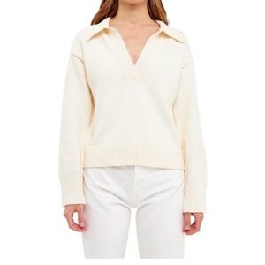 Maurices Cream V-Neck Sweater